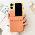 For OPPO Find N2 Flip Skin Feel PC Full Coverage Shockproof Phone Case(Orange+Yellow)