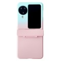 For OPPO Find N3 Flip Skin Feel PC Full Coverage Shockproof Phone Case(Pink+Light Blue)