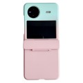 For vivo X Flip Skin Feel PC Full Coverage Shockproof Phone Case(Pink+Light Blue)