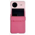 For vivo X Flip Skin Feel PC Full Coverage Shockproof Phone Case(Pink+Red)