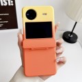 For vivo X Flip Skin Feel PC Full Coverage Shockproof Phone Case(Orange+Yellow)