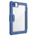 For iPad Pro 11 2024 NILLKIN Bumper Pro Multi-angle Folding Style Tablet Leather Case(Blue)