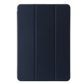 For Xiaomi Pad 6S Pro 3-fold Clear Acrylic Leather Tablet Case with Pen Slot(Dark Blue)