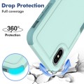 For iPhone X / XS 2 in 1 PC + TPU Phone Case(Light Green)