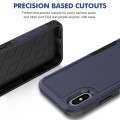 For iPhone X / XS 2 in 1 PC + TPU Phone Case(Dark Blue)