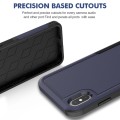 For iPhone XS Max 2 in 1 PC + TPU Phone Case(Dark Blue)