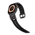 For Apple Watch Series 9 45mm Explorer TPU Watch Band(Black Black)