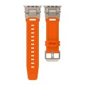 For Apple Watch SE 2022 44mm Explorer TPU Watch Band(Titanium Orange)