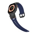For Apple Watch Series 7 45mm Explorer TPU Watch Band(Black Blue)