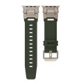 For Apple Watch Series 7 45mm Explorer TPU Watch Band(Titanium Green)