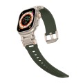 For Apple Watch Series 3 42mm Explorer TPU Watch Band(Titanium Green)