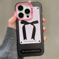 For iPhone 15 Pro Max Sweet Cool Bow PC Phone Case(Bow Tie)