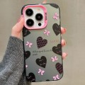 For iPhone 15 Sweet Cool Bow PC Phone Case(Love Heart)