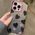 For iPhone 13 Pro Sweet Cool Bow PC Phone Case(Love Heart)