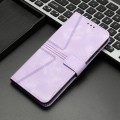 For iPhone 14 Pro Max Triangle Solid Color Leather Phone Case(Purple)