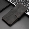 For iPhone 13 Triangle Solid Color Leather Phone Case(Black)