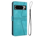 For Google Pixel 8 Pro Triangle Solid Color Leather Phone Case(Green)