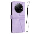 For Xiaomi Redmi A3 Triangle Solid Color Leather Phone Case(Purple)