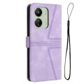 For Xiaomi Redmi 13C 4G/5G Triangle Solid Color Leather Phone Case(Purple)