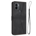 For Xiaomi Redmi A1+ Triangle Solid Color Leather Phone Case(Black)