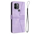 For Xiaomi Redmi A1+ Triangle Solid Color Leather Phone Case(Purple)