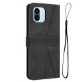 For Xiaomi Redmi A1 Triangle Solid Color Leather Phone Case(Black)