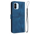 For Xiaomi Redmi A1 Triangle Solid Color Leather Phone Case(Blue)