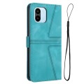 For Xiaomi Redmi A1 Triangle Solid Color Leather Phone Case(Green)