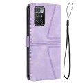 For Xiaomi Redmi Note 11 4G 6.5 Triangle Solid Color Leather Phone Case(Purple)