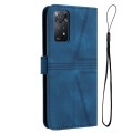 For Redmi Note 11 Pro 5G/4G Global Triangle Solid Color Leather Phone Case(Blue)