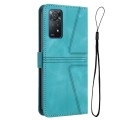 For Redmi Note 11 Pro 5G/4G Global Triangle Solid Color Leather Phone Case(Green)
