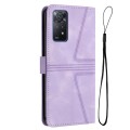 For Redmi Note 11 Pro 5G/4G Global Triangle Solid Color Leather Phone Case(Purple)