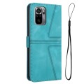 For Redmi Note 10 / Note 10S 4G Triangle Solid Color Leather Phone Case(Green)