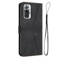For Xiaomi Redmi Note 10 Pro 4G Triangle Solid Color Leather Phone Case(Black)