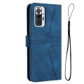 For Xiaomi Redmi Note 10 Pro 4G Triangle Solid Color Leather Phone Case(Blue)