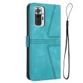 For Xiaomi Redmi Note 10 Pro 4G Triangle Solid Color Leather Phone Case(Green)