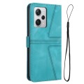 For Xiaomi Poco X5 5G Triangle Solid Color Leather Phone Case(Green)