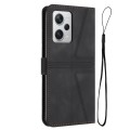 For Redmi Note 12 Pro 5G Global Triangle Solid Color Leather Phone Case(Black)