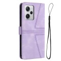 For Redmi Note 12 Pro 5G Global Triangle Solid Color Leather Phone Case(Purple)