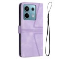 For Xiaomi Redmi Note 13 Pro 5G Triangle Solid Color Leather Phone Case(Purple)