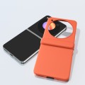 For ZTE Libero Flip/nubia Flip 3 in 1 PC Frosted Full Coverage Phone Case with Hinge(Orange)