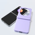 For ZTE Libero Flip/nubia Flip 3 in 1 PC Frosted Full Coverage Phone Case with Hinge(Purple)