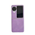 For OPPO Find N3 Flip Skin Feel Leather Texture Pearlescent Paint Shockproof Phone Case(Purple)