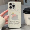 For iPhone 15 Pro Max Double Sided IMD Full Coverage TPU Phone Case(Hollow Bow Swan)