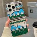 For iPhone 15 Pro Max Double Sided IMD Full Coverage TPU Phone Case(Two Rows of Ducks)