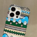 For iPhone 15 Pro Max Double Sided IMD Full Coverage TPU Phone Case(Two Rows of Ducks)