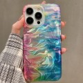 For iPhone 15 Pro Max Double Sided IMD Full Coverage TPU Phone Case(Green Halo Ripple)