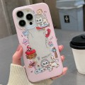 For iPhone 15 Pro Double Sided IMD Full Coverage TPU Phone Case(Skateboard Cat Pentagram)