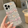 For iPhone 15 Double Sided IMD Full Coverage TPU Phone Case(Bow Cake Cloud Puppy)