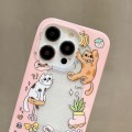 For iPhone 14 Double Sided IMD Full Coverage TPU Phone Case(Cat Banana Strawberry)